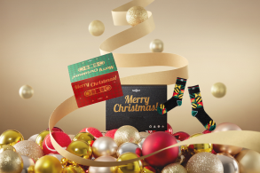 Holiday Gift Box (socks&card)